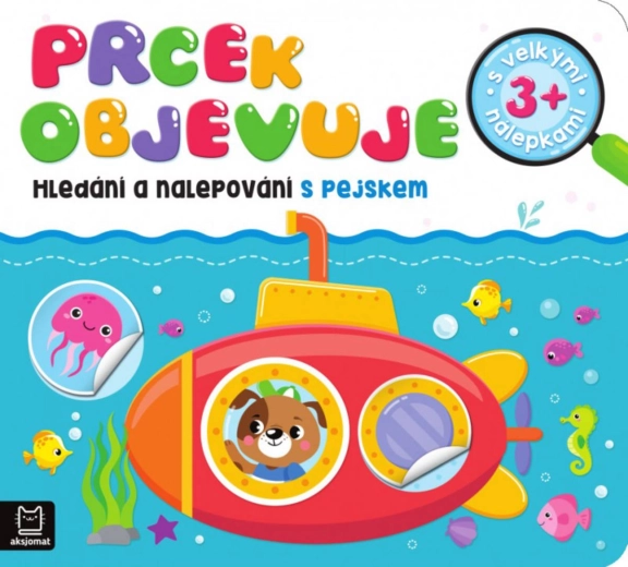 Prcek objevuje – hledání a nalepování samolepek s pejskem