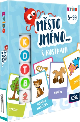 ALBI Kvído Město, jméno s kostkami