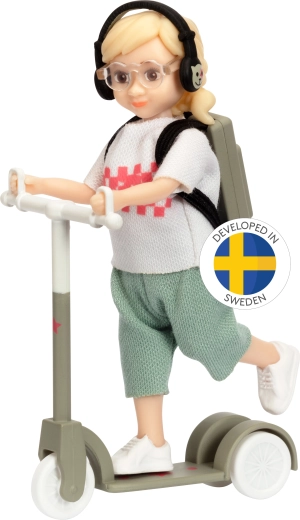 Lundby panenka teen na koloběžce s doplňky