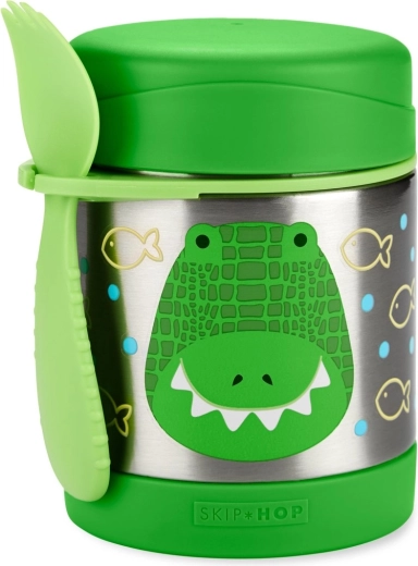 Skip Hop Zoo termo jídelní termoska se lžičkovičkou Krokodýl 325 ml