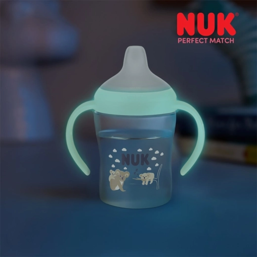 Učicí kojenecká lahev NUK Perfect Match svítící ve tmě koala 150 ml