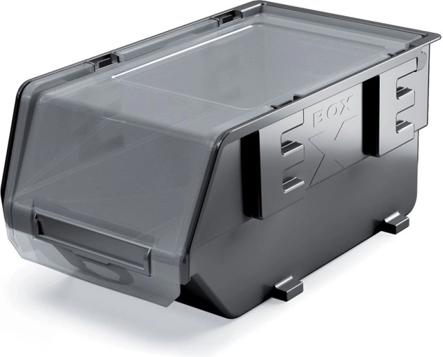 Plastový uzavíratelný úložný box 3,6 l, černý, 237 × 159 × 118 mm