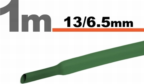 Zelená smršťovací bužírka 13 / 6,5 mm