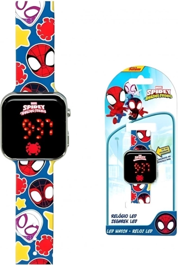 Led digitální silikonové hodinky Spidey
