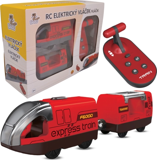 BABU elektrický vláček na dálkové ovládání červený - 2 ks