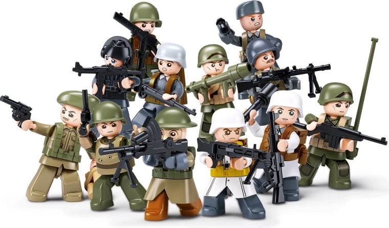 Sluban Army figurka vojáka z druhé světové války - 1 kus