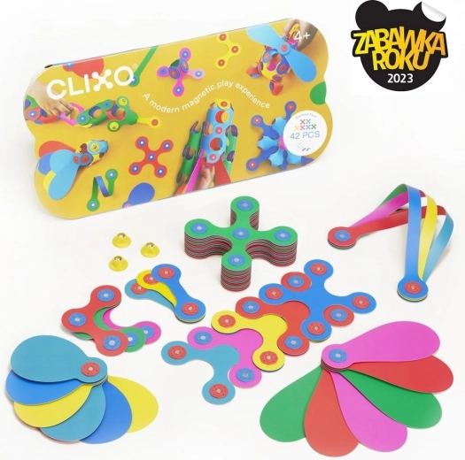Clixo rainbow magnetická stavebnice 42 ks