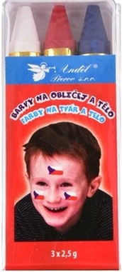 Barvy na obličej – sada 3 barev 3× 2,5 g