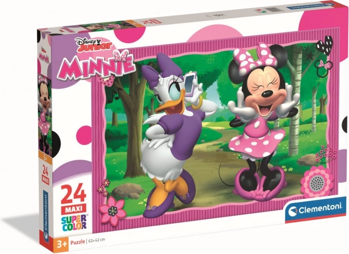 puzzle minnie a daisy na procházce maxi 24 dílků