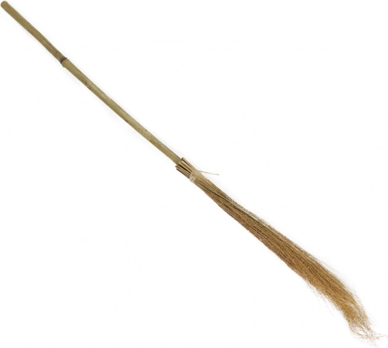 Čarodějnické koště s bambusovou rukojetí 98 cm