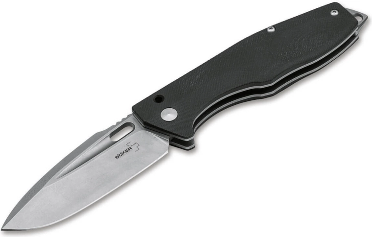 Kapesní nůž Böker Plus Caracal Folder 42, 8,7 cm, stonewash, černý G10