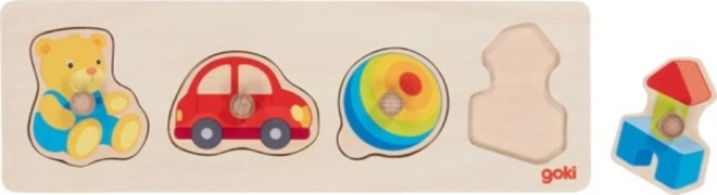 Dřevěná vkládačka Moje hračky Goki