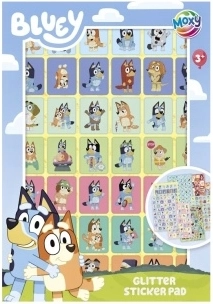 Třpytivé samolepky Bluey – sešit 8 archů