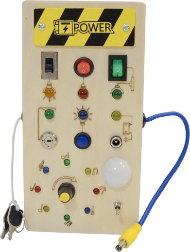 Dřevěná interaktivní LED busy board 2Kids Toys