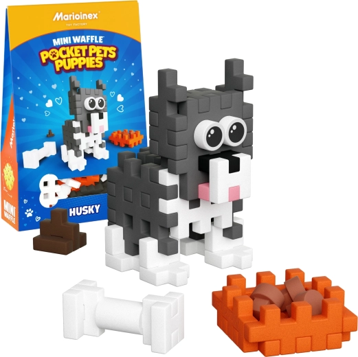Stavebnice Mini Waffle Pocket Pets – husky
