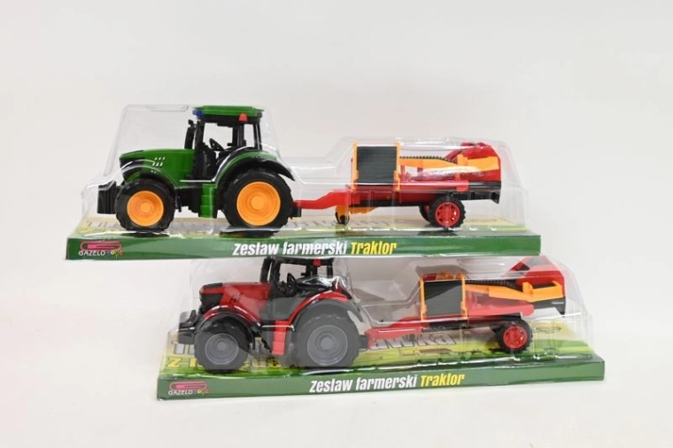 Traktor se zemědělským strojem – sada pro děti