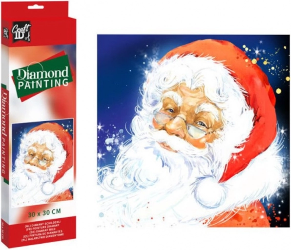 Diamantové malování Santa 30x30 cm
