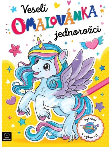 Omalovánka veselé jednorožce vytrhni a vybarvi