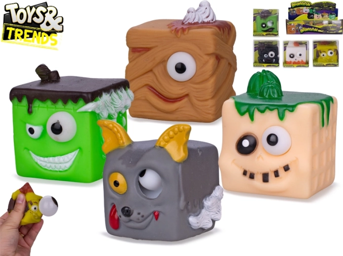 Brainboooom příšerky – strečové kostky 6 × 6 cm