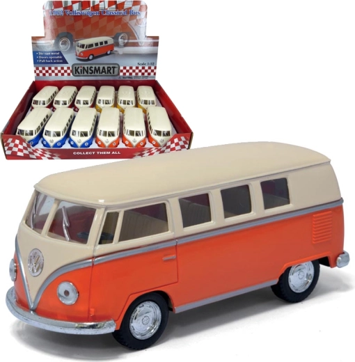Kovový model autíčka 1962 Volkswagen Classical Bus s krémovou střechou
