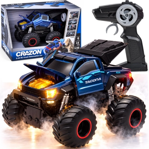 Dálkově ovládaný monster truck Crazon 4x4 s kouřovým efektem