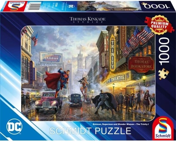 Batman, Superman a Wonder Woman – puzzle 1000 dílků (kolekce Thomas Kinkade)