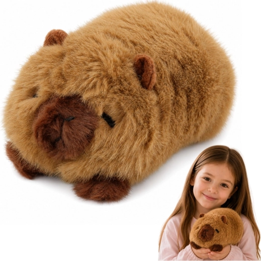 Plyšová kapybara hnědá 16 cm - 1 kus