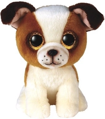 Plyšový pes Hugo hnědo-bílý 15 cm