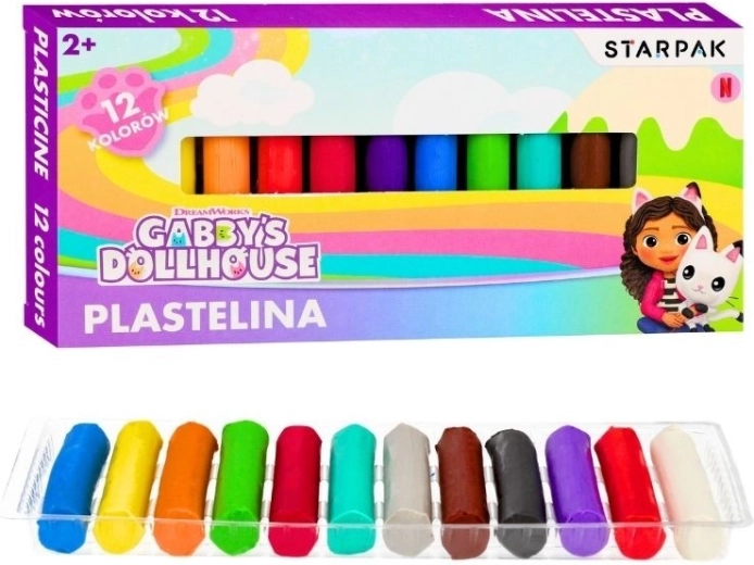Plastelína Gabby’s Dollhouse – 12 barev