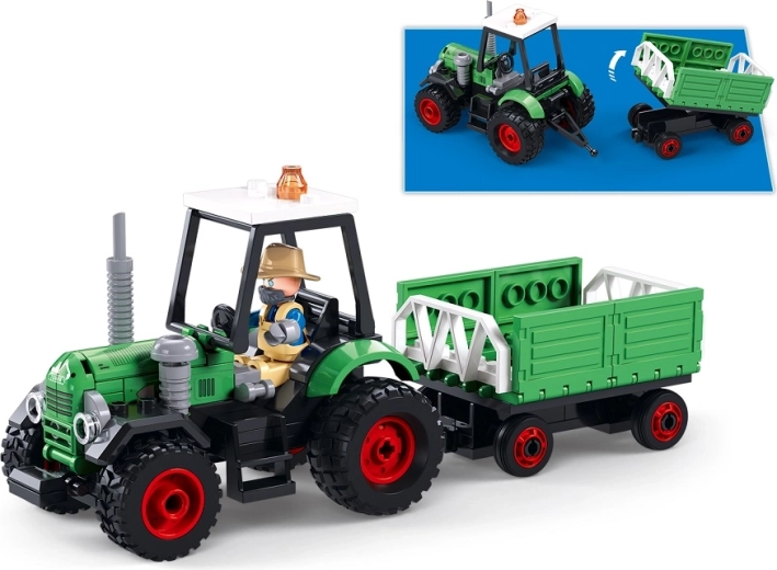 Traktor s přívěsem pro farmářskou hru