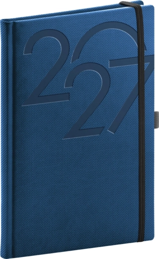 Notique týdenní diář Ajax 2027, modrý, 15 × 21 cm