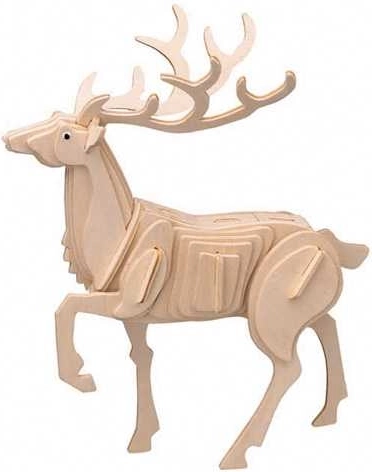 Woodcraft dřevěné 3D puzzle jelen