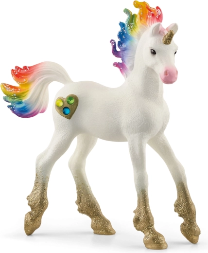 Schleich bayala duhové hříbě jednorožce se srdíčky