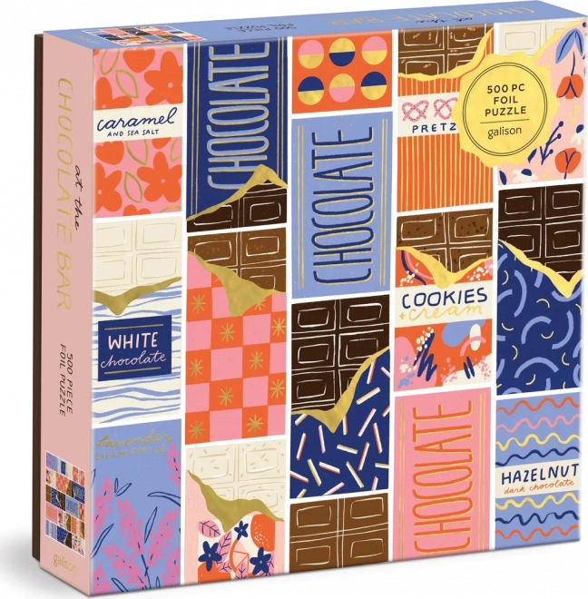 Galison čtvercové puzzle v čokoládovém baru 500 dílků