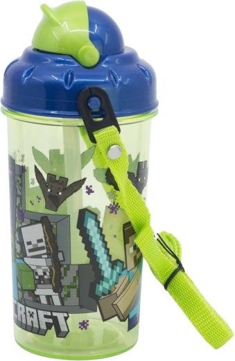 Dětská láhev se slámkou Minecraft Core24, 465 ml
