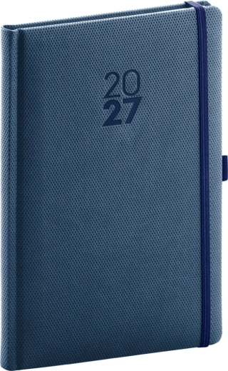 Notique týdenní diář Diamante 2027 modrý 15 × 21 cm
