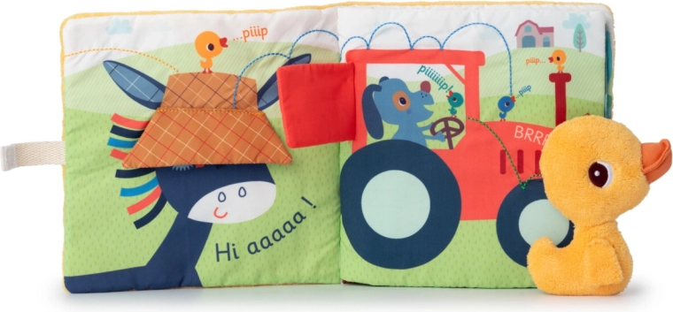 Textilní knížka Kačer Gaspard na farmě