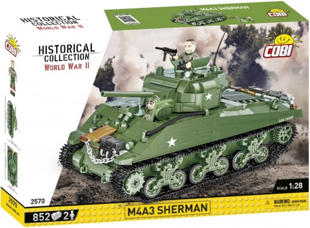 Kostky Historická Kolekce Druhá světová válka M4A3 838 dílků