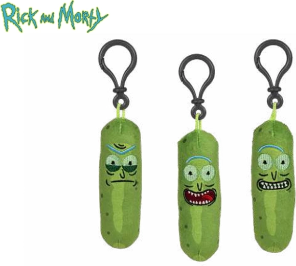 Plyšový přívěsek na klíče Pickle Rick z Rick a Morty