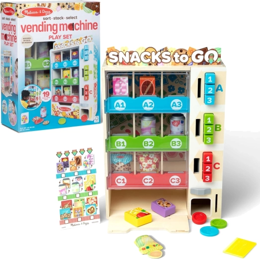 Dřevěný automat na svačiny Snack to Go Melissa & Doug – hra na obchod