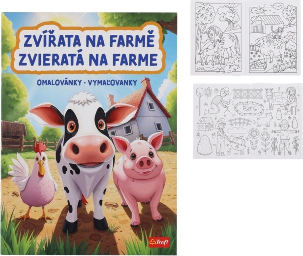 Omalovánky zvířata na farmě