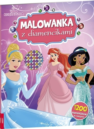 Disney Princezny – omalovánka s diamantovými samolepkami