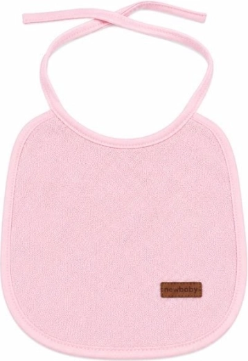 New Baby dětský froté bryndák s PVC podšívkou růžový - 1 kus
