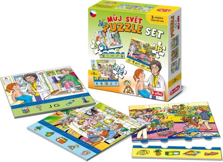Efko puzzle můj svět 3 v 1 (4, 12 a 16 dílků)