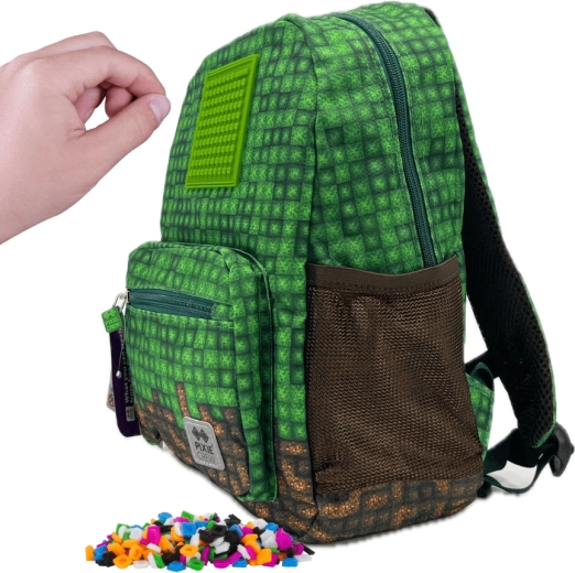 Pixie Crew malý dětský batoh zelený Mine&Craft