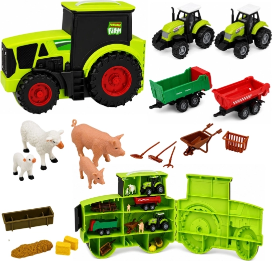 Farmářská sada v traktoru – přenosná farma 28 dílů