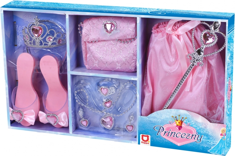 Růžová sada pro princeznu – kostýmní doplňky