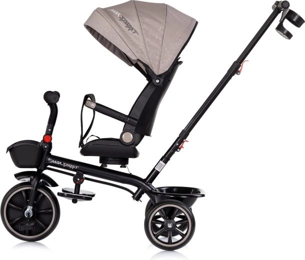 Stříška se sluneční clonou a praktické úložné košíky