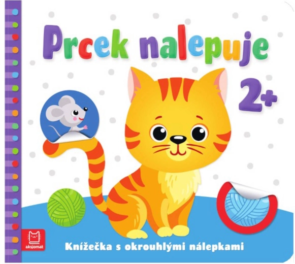 Prcek nalepuje 2+ – samolepková knížka s okrouhlými nálepkami