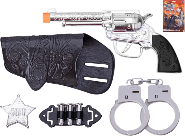 Westernový set pro malé šerify s klapacím koltem 19 cm